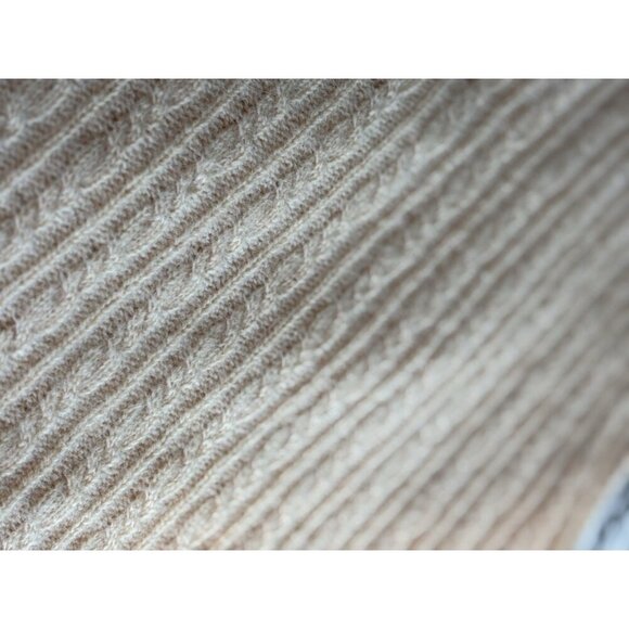 Vintage 1980s Sweater Vest Peach Knit Turtleneck Top Angora Lambswool Small - Picture 7 of 8